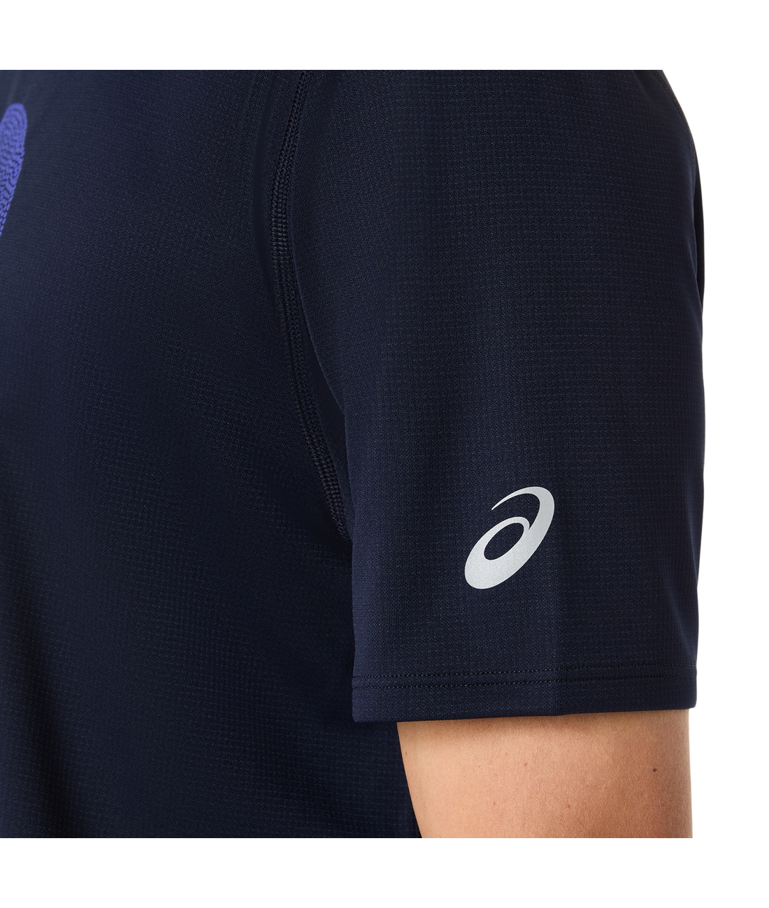 Asics Fujitrail Logo S/S Top midnight/cobalt burst Herrenmodell