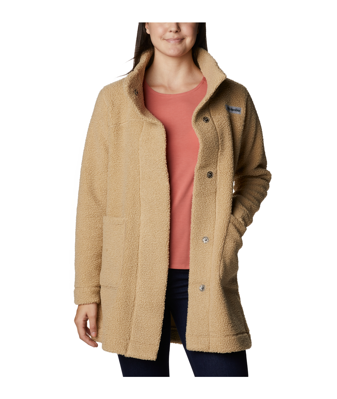 Columbia panorama long fleece jacket clearance