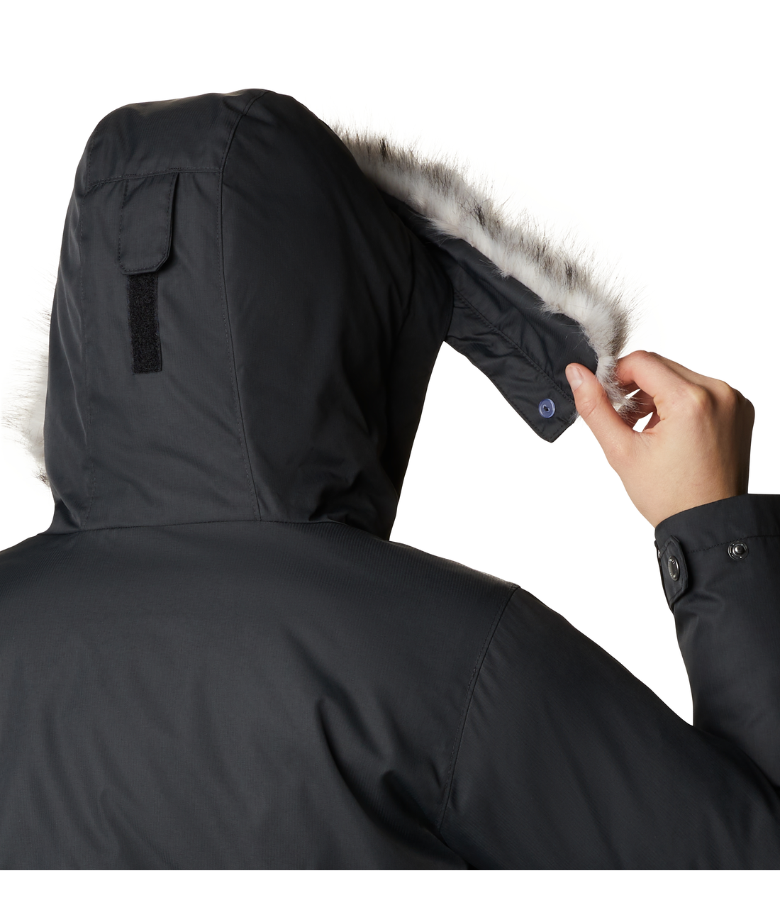 Suttle mountain sherpa trim insulated long jacket top