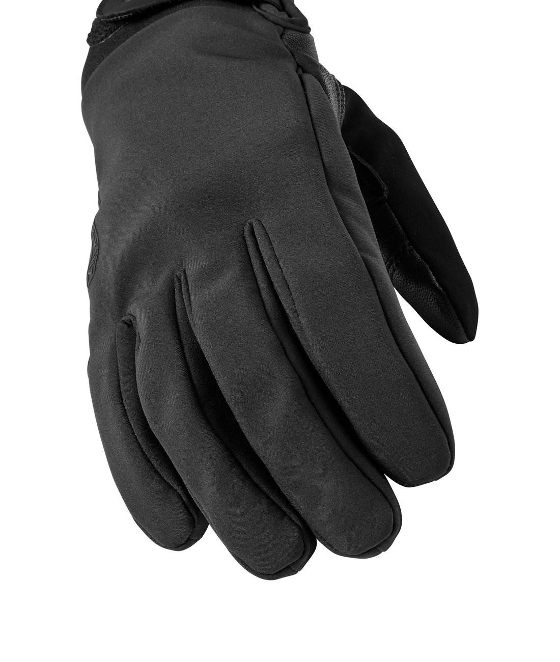 Black leather insulated gloves store