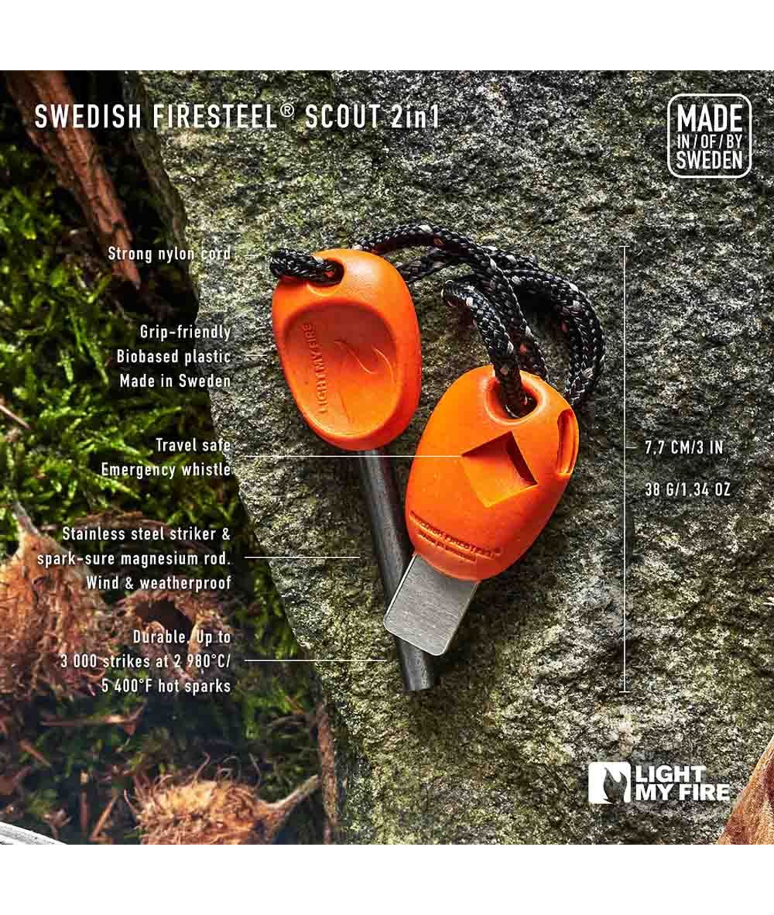 Swedish FireSteel Scout 2in1