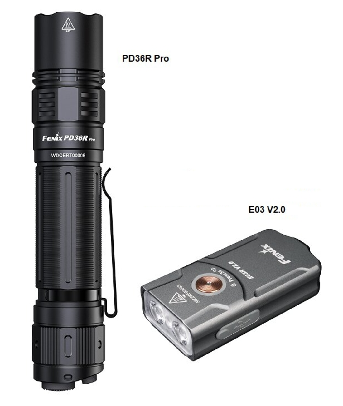 Sparset: PD36R Pro Taschenlampe mit E03R V2.0 Schlsselbundleuchte