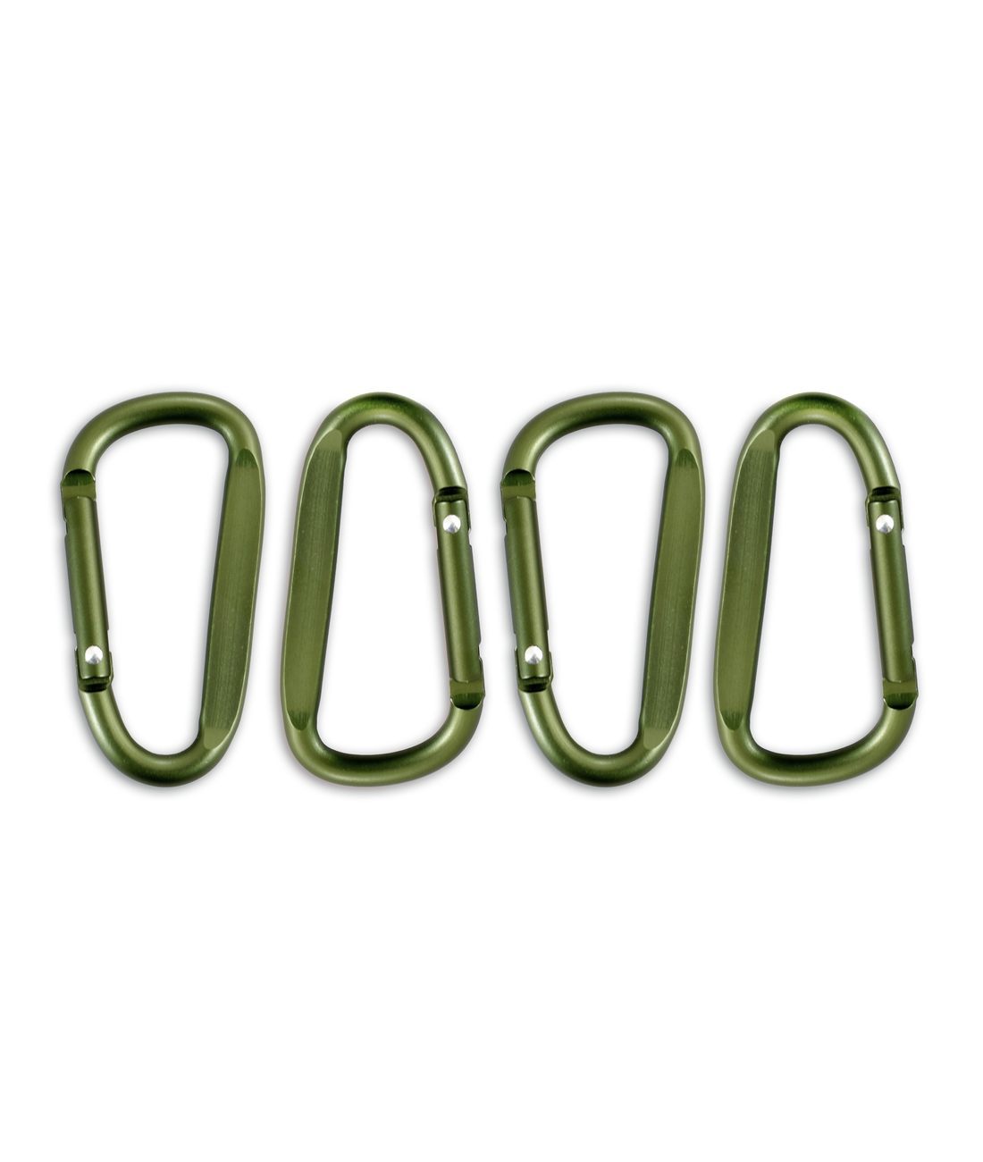 Zubeh�rkarabiner D-Form matt - 4er Pack