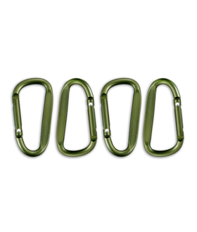 Zubeh�rkarabiner D-Form matt - 4er Pack