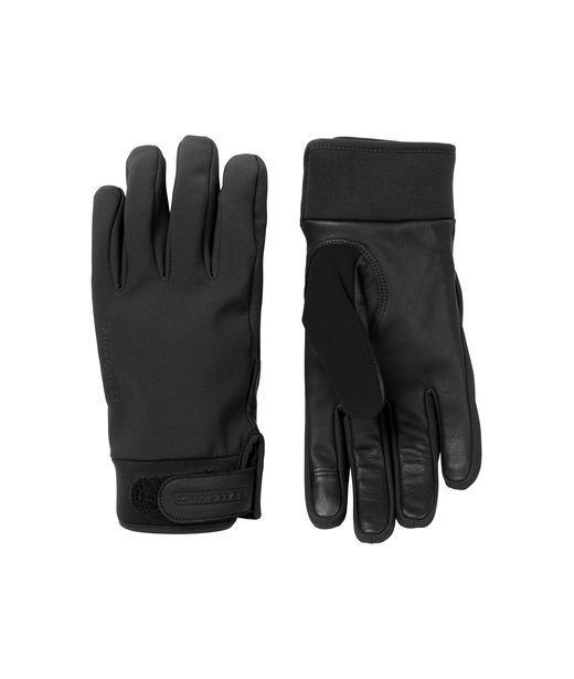 Black leather insulated gloves shop