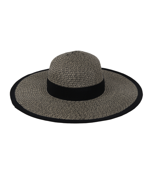 Black straw summer hat best sale