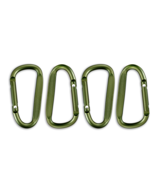 Zubeh�rkarabiner D-Form matt - 4er Pack
